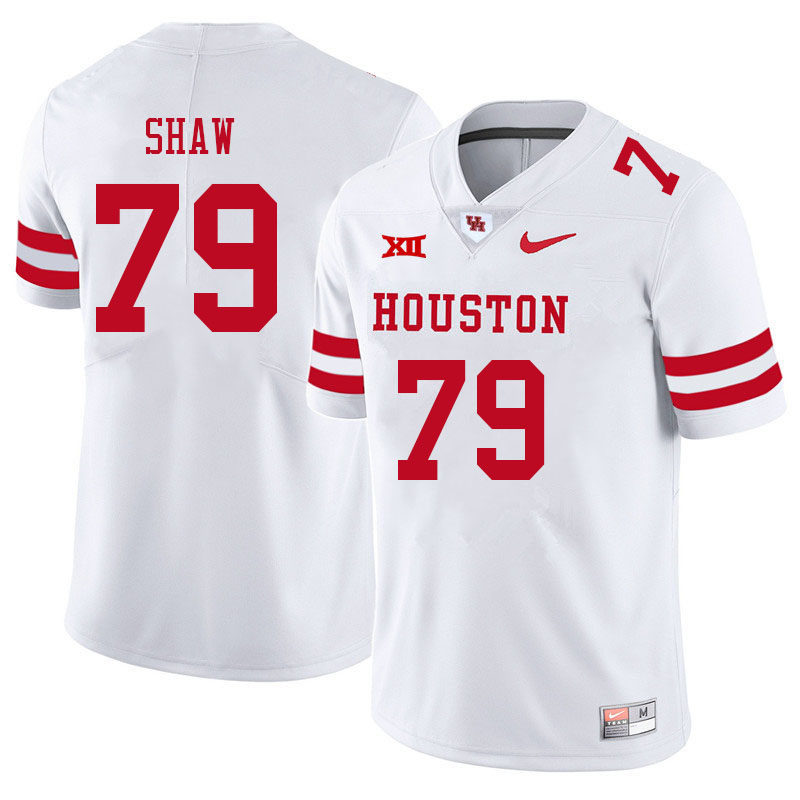 Men-Youth #79 Tevin Shaw Houston Cougars College Big 12 Conference Football Jerseys Sale-White